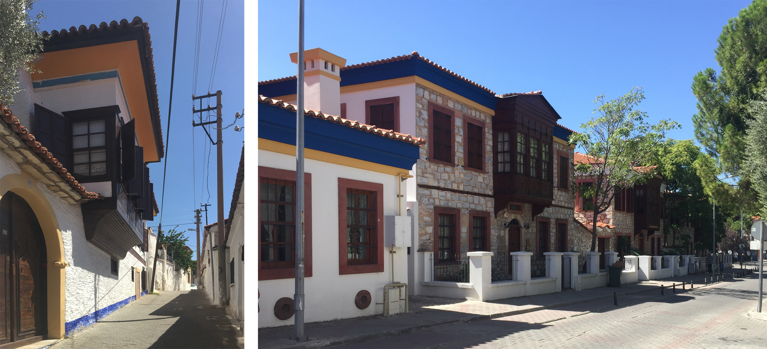 Figure 3. Streets carrying properties of pre-19th century on the left, and late 19th and early 20th century on the right.