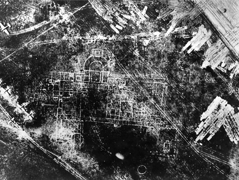 The remains of the great Roman villa, Centocelle airport, Roma, 1953 (from web)