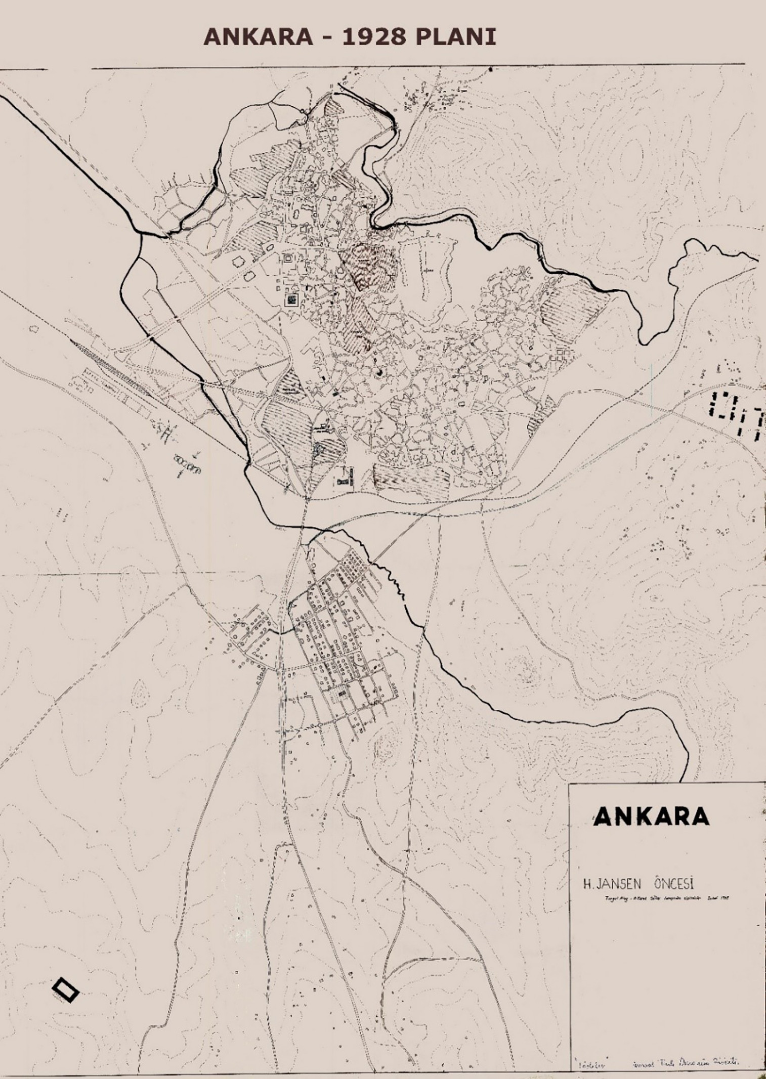 Figure 2. Lörcher Plan. METU Department of City and Regional Planning Archive