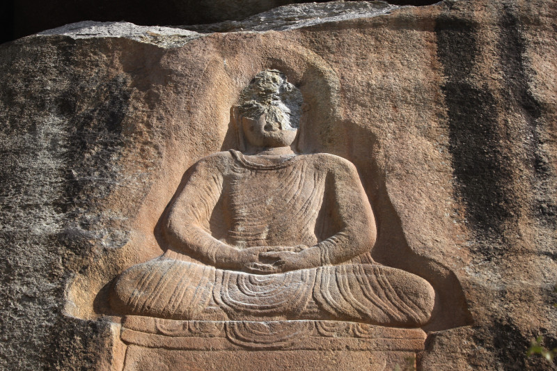 Figure 3. Jehanabad, Pakistan, Buddha defaced on October 10, 2007. Artwork in the public domain, photo credit: John Moore/Getty Images