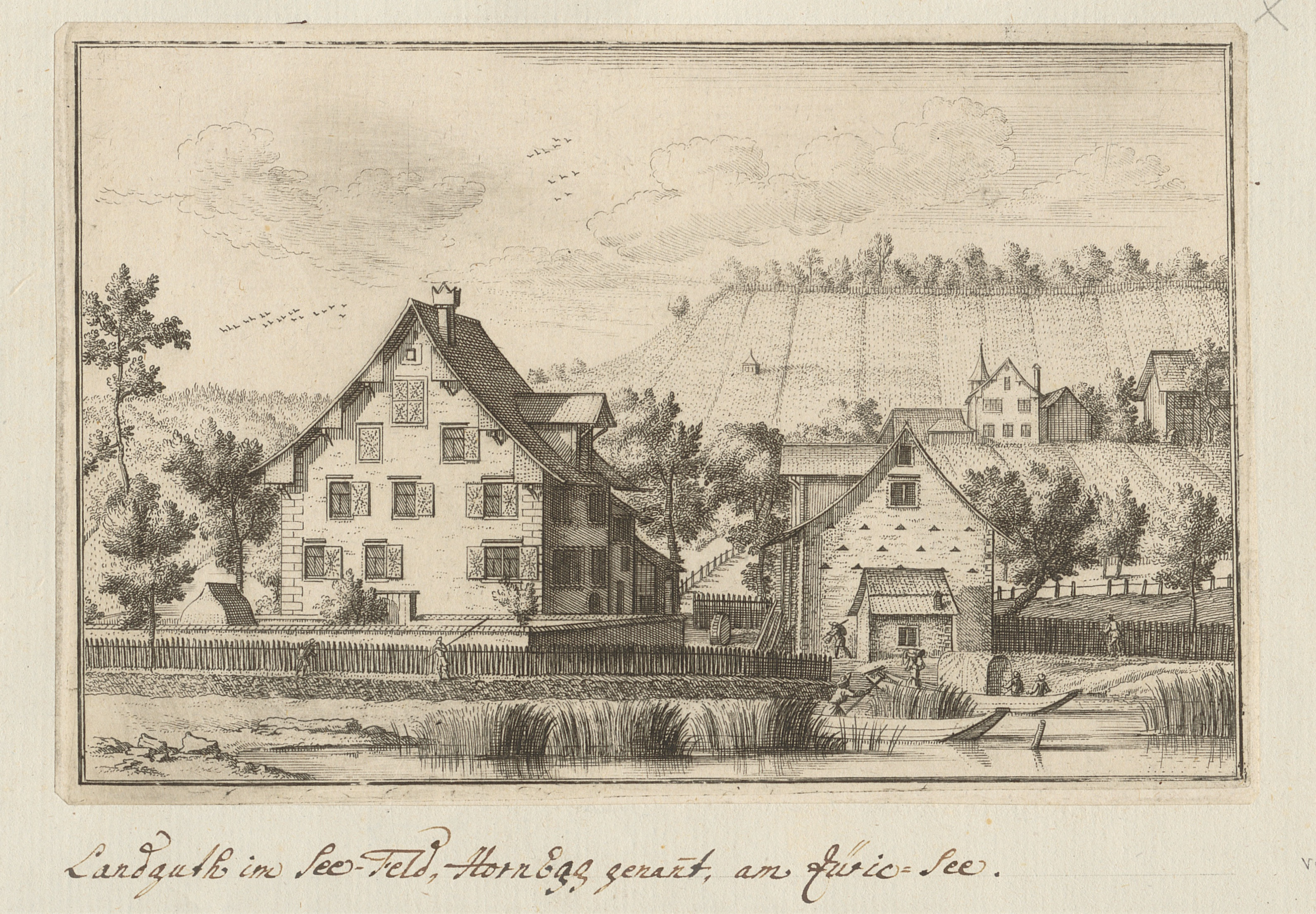 Figure 2. Johann Melchior Füssli, Landgüter am Zürichsee, circa 1717