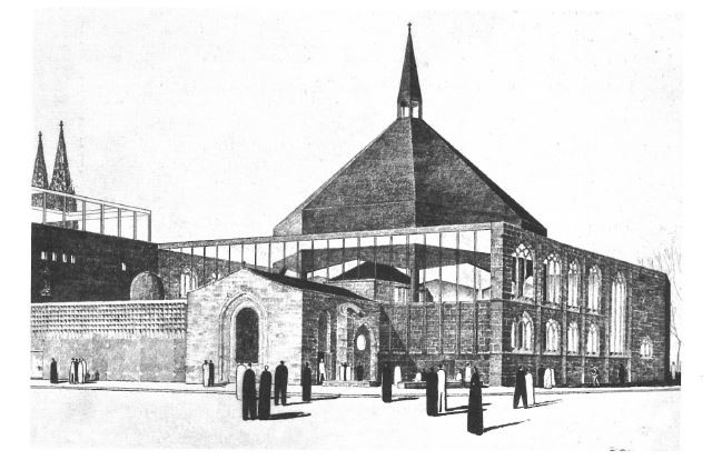 Figure 6. Böhm’s proposal for the new church, 1957 ©Rheinisches Bildarchiv Köln