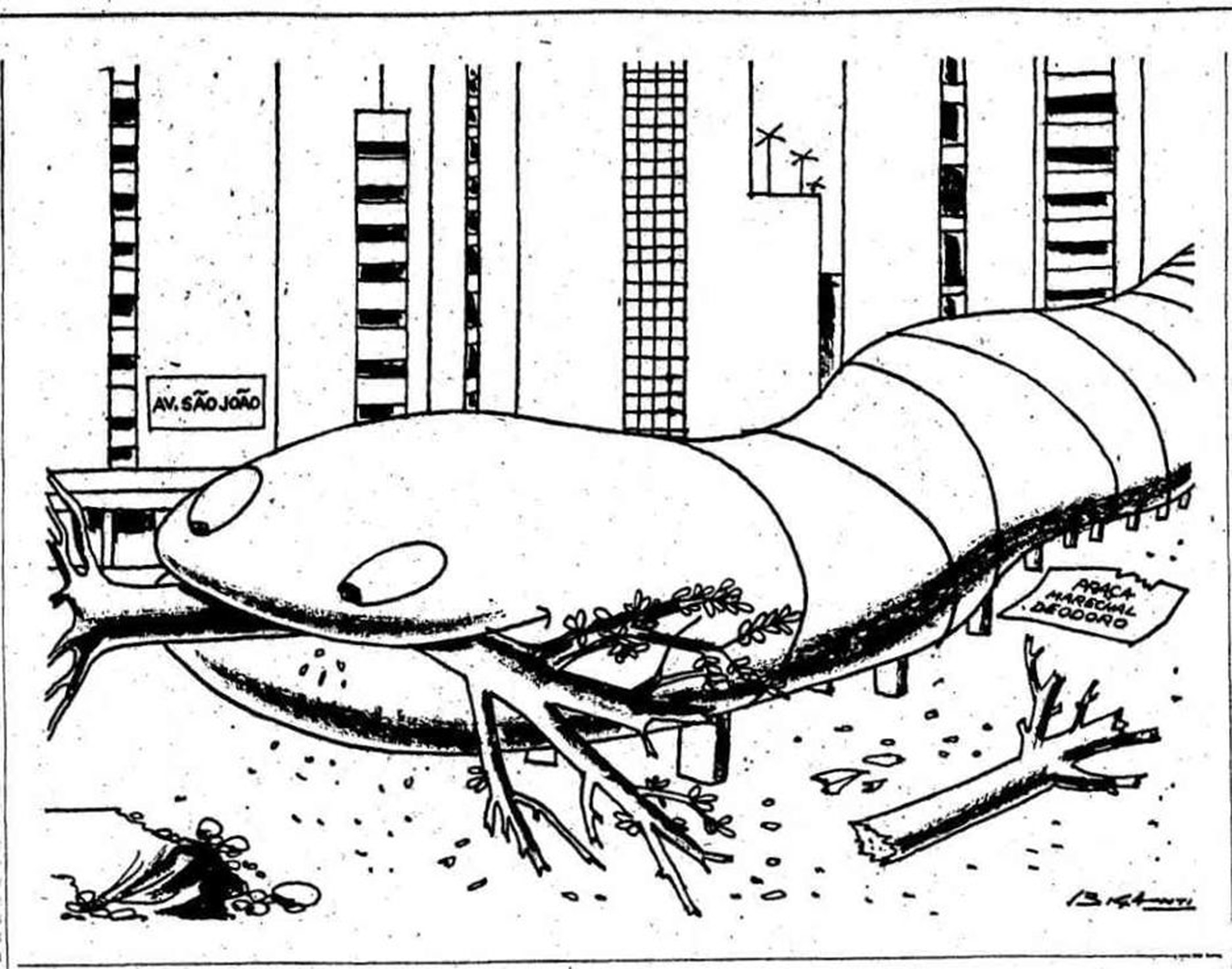 Figure 6. Biganti, The “Minhocão“ swallows Marechal Deodoro Square, May 23rd 1970