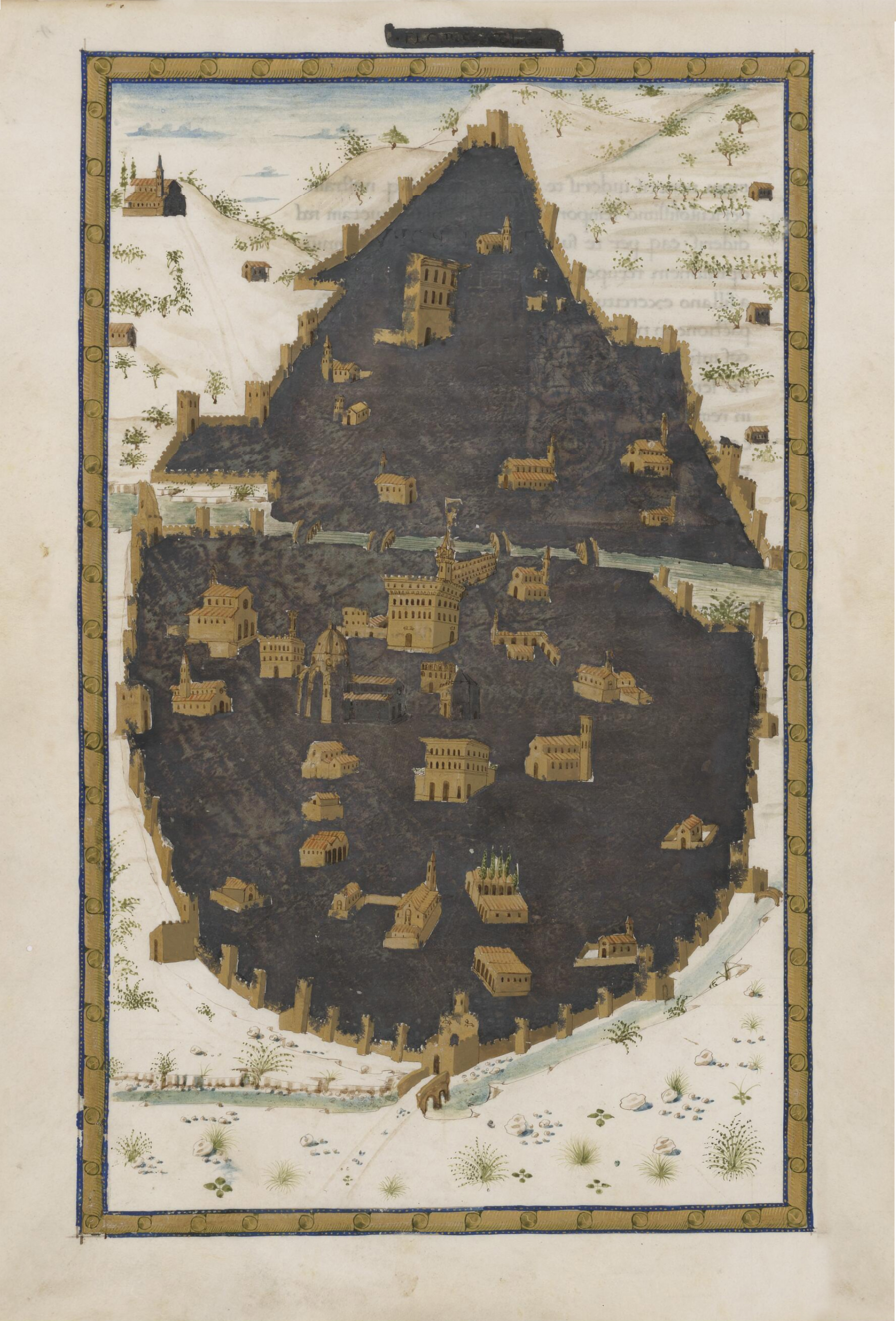 Figure 1. Iconographic map of Florence, Cod. Urb. Lat. 491 a c. 1v., Piero del Massaio (?) see Vat. Lat. 5699 and Urb. Lat. 277, Vatican Library