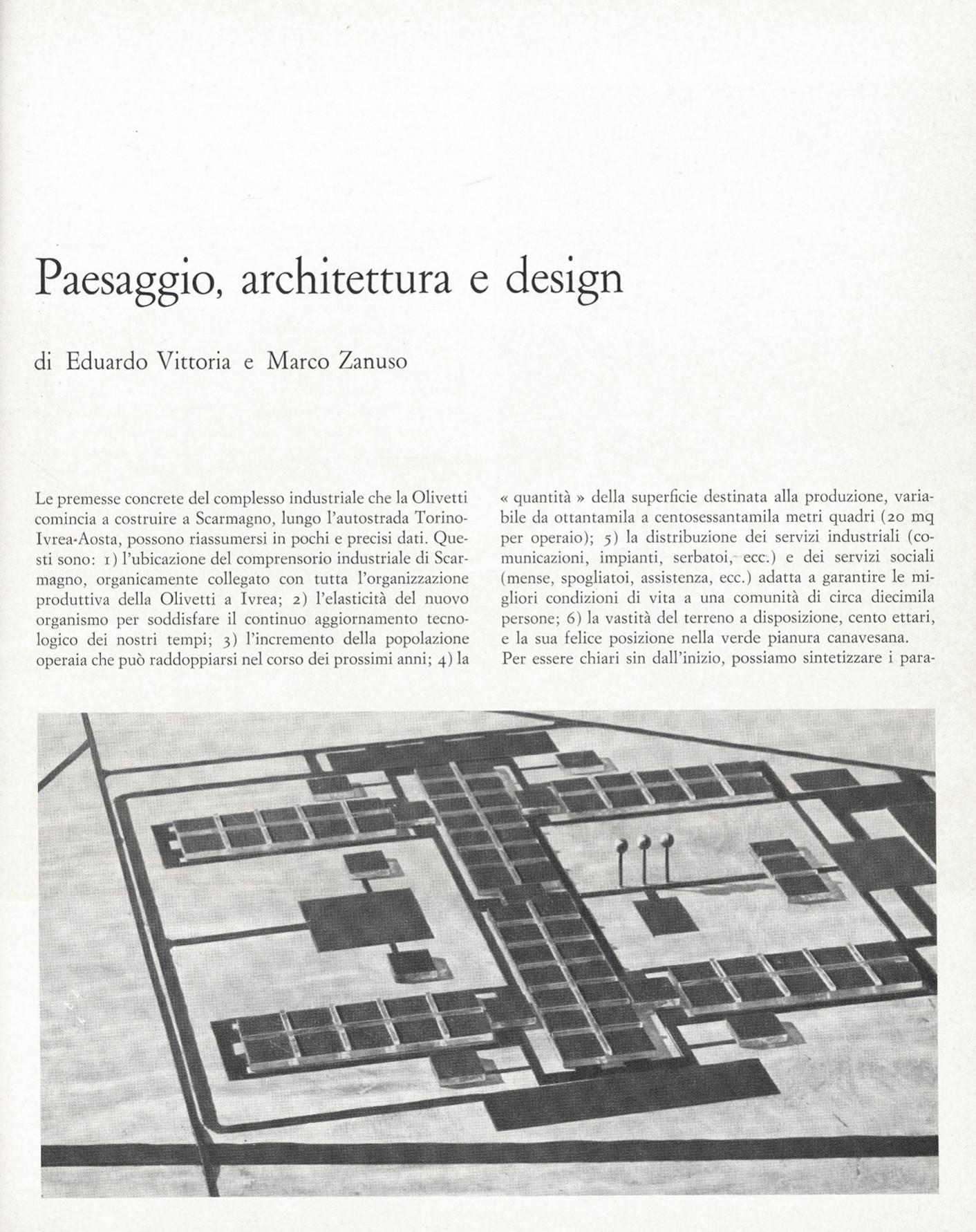 Figure 3. Eduardo Vittoria, Marco Zanuso, Paesaggio, architettura, design. “Notizie Olivetti”, no. 76: 61-68. Novembre 1962